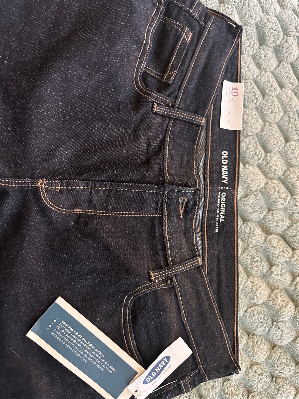 Old Navy Dark Indigo Slim Straight Jeans size 10 short